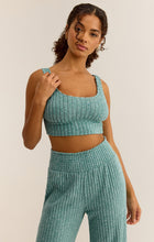 Load image into Gallery viewer, Zoe Rib Tank Bra - Green Lagoon or Iced Coffee