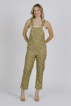 Load image into Gallery viewer, Floral Denim Overalls - Lt Green / Olive Floral