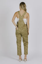 Load image into Gallery viewer, Floral Denim Overalls - Lt Green / Olive Floral