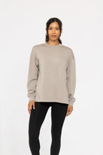 Load image into Gallery viewer, Elevated Oversized Crew Neck Pullover - Surf Spray (shown in fog grey)