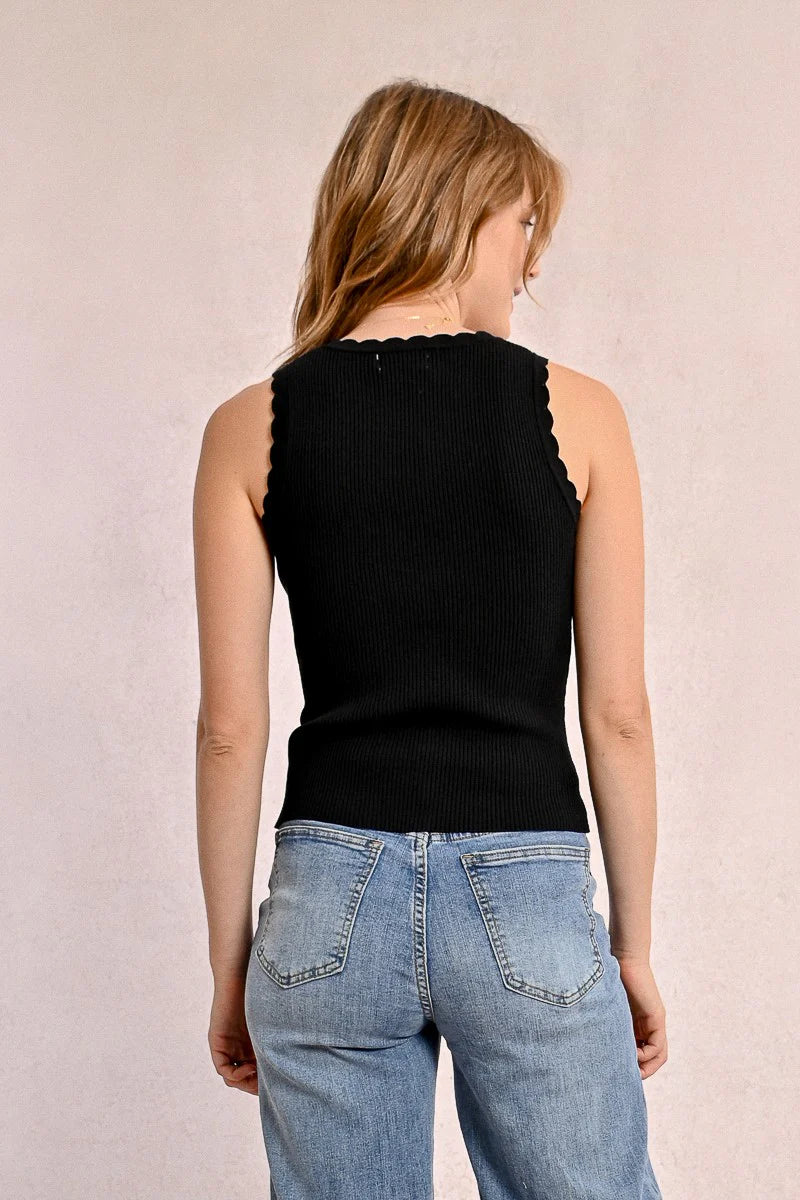 Scalloped Edge Sweater