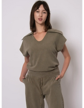Load image into Gallery viewer, Kate French Terry Sleeveless Top - Smokey Olive (Style: 57FD025SO)