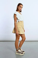 Load image into Gallery viewer, Denim Cargo Skirt - Beige