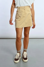 Load image into Gallery viewer, Denim Cargo Skirt - Beige