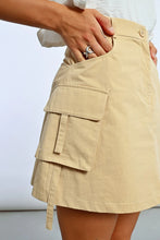 Load image into Gallery viewer, Denim Cargo Skirt - Beige