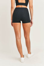 Load image into Gallery viewer, Textured Lines High Waist Shorts - Black