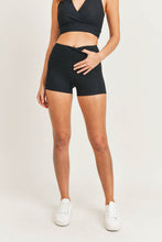 Load image into Gallery viewer, Textured Lines High Waist Shorts - Black