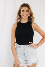 Load image into Gallery viewer, Solid Knit Scoop Neck Bodysuit Black