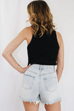 Load image into Gallery viewer, Solid Knit Scoop Neck Bodysuit Black Back View