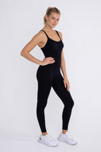 Load image into Gallery viewer, Full Length Seamless Unitard Jumpsuit - Black
