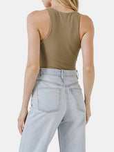 Load image into Gallery viewer, Scoop Neck Knit Bodysuit olive