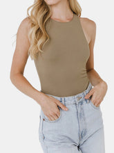 Load image into Gallery viewer, Scoop Neck Knit Bodysuit Olive

