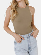 Load image into Gallery viewer, Scoop Neck Knit Bodysuit Olive