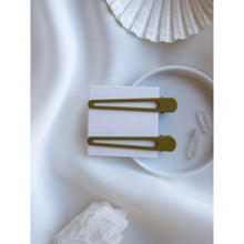 Load image into Gallery viewer, Classic Alligator Clip Barrette Triangle Olive