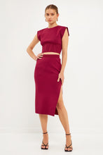 Load image into Gallery viewer, Sweater Knit Midi Skirt & Top Set - Burnt Orange or Burgundy