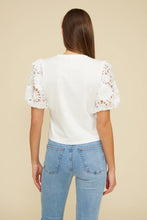 Load image into Gallery viewer, Avi Lace Sleeve Top - White
