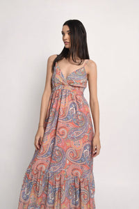 Isabelle Paisley Dress - Pink Paisley