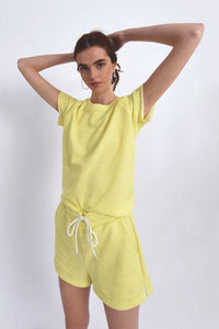 Lemon Comfy Shorts - Lemon Yellow