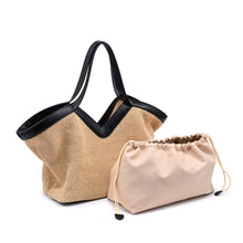 Load image into Gallery viewer, Madelyn Tote - Natural/Blk
