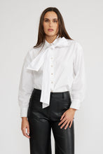 Load image into Gallery viewer, Anika Bow TIe Blouse - White (T4560)
