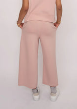 Load image into Gallery viewer, Victoria Modal Scuba Cropped Pant - Border Blue - Shell Pink - Stone (Style: 39T021S3)
