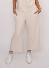 Load image into Gallery viewer, Victoria Modal Scuba Cropped Pant - Border Blue - Shell Pink - Stone (Style: 39T021S3)
