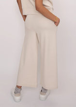 Load image into Gallery viewer, Victoria Modal Scuba Cropped Pant - Border Blue - Shell Pink - Stone (Style: 39T021S3)
