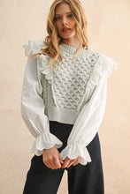 Load image into Gallery viewer, Ruffle Trimmed Sweater Blouse Combo
