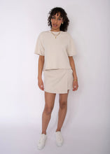 Load image into Gallery viewer, Tess Modal Scuba S/S Crewneck Top - Shell Pink - Border Blue - Stone (55T005S7)
