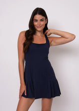 Load image into Gallery viewer, Mavis Sport Mini Dress - Black - Sea Blue (Style # 57TD199SO)
