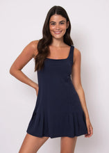 Load image into Gallery viewer, Mavis Sport Mini Dress - Black - Sea Blue (Style # 57TD199SO)
