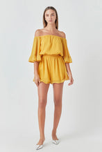 Load image into Gallery viewer, Ruffled Sleeve Romper - Honey Yellow (Style: 80135D7SR)
