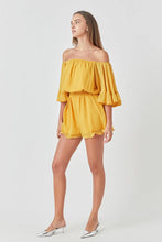 Load image into Gallery viewer, Ruffled Sleeve Romper - Honey Yellow (Style: 80135D7SR)
