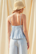 Load image into Gallery viewer, Peplum Strappy Top - Lt. Blue

