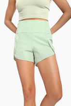 Load image into Gallery viewer, Athleisure High Waist Split Shorts - Lime

