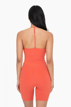 Load image into Gallery viewer, T-Strap Back Unitard Romper - Coral
