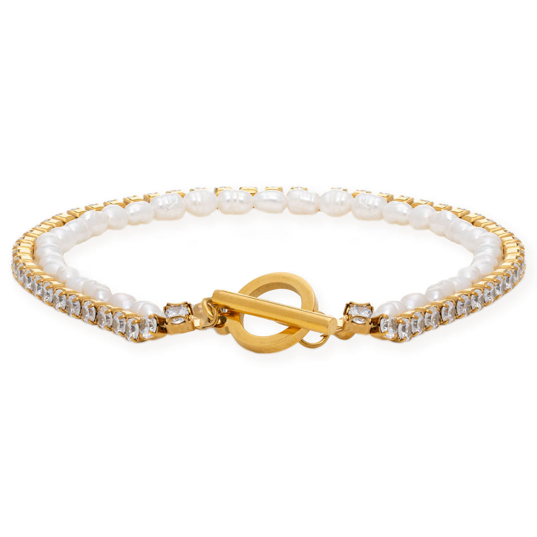 A Pearl Moment Bracelet - Dbl chain