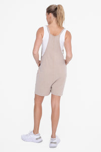 Mineral Washed Lounge Romper - Taupe