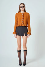 Load image into Gallery viewer, Ruffled Detail Knit Cardigan - Grey (Style:AY1303J)
