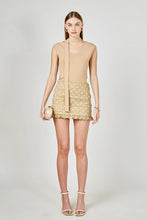 Load image into Gallery viewer, Polka Dot Ruffle Mini Skirt - Tan/White (Style:AY1329K)
