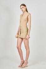 Load image into Gallery viewer, Polka Dot Ruffle Mini Skirt - Tan/White (Style:AY1329K)

