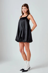 Sleeveless Balloon Mini Dress - Black (Style: AY814D)