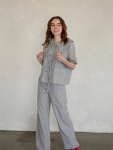 Load image into Gallery viewer, Abby Blouse - Black Stripe
