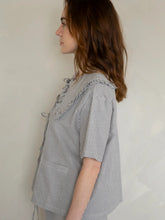 Load image into Gallery viewer, Abby Blouse - Black Stripe
