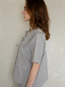 Abby Blouse - Black Stripe