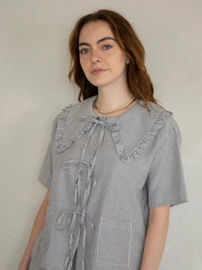 Abby Blouse - Black Stripe