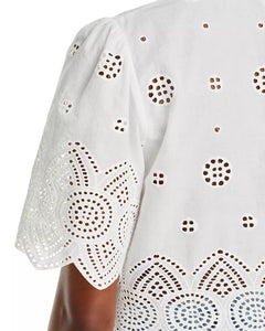 Loray Eyelet Top - White