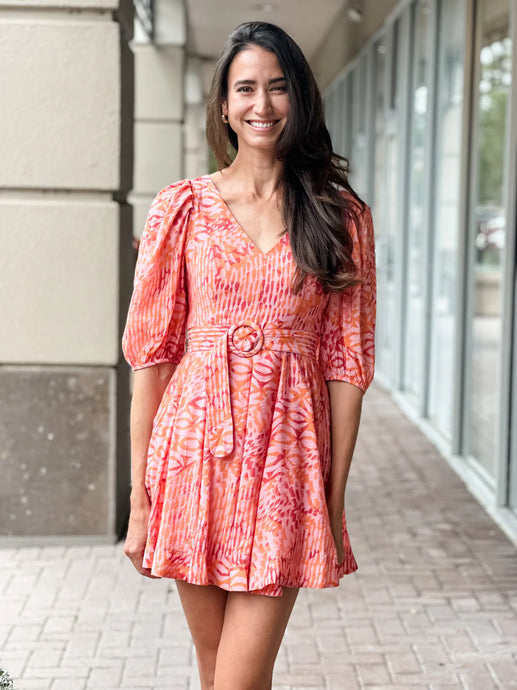 Alexis Dress - Pink/Orange Print or Black