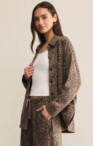 All Day Leopard Knit Jacket - Desert Tan