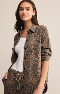 All Day Leopard Knit Jacket - Desert Tan
